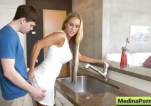 Story-driven video with a really tanned MILF hoe