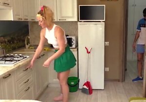 She rides his cock all the way to an orgasm