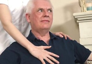 Old guy licking that gorgeous cunt on camera