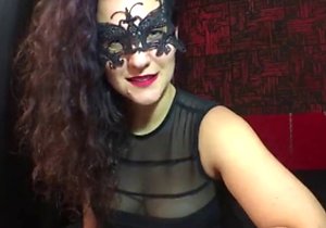 Mature strap-on expert showing off her hot cock