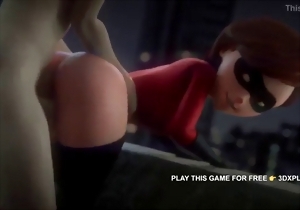 Miniature masked 3D slut fucked in the doggy style pose